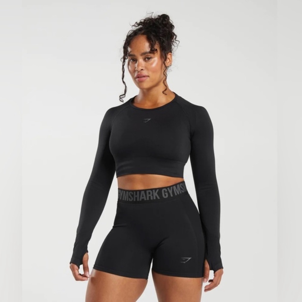 GYMSHARK FLEX SPORTS LONG SLEEVE CROP TOP